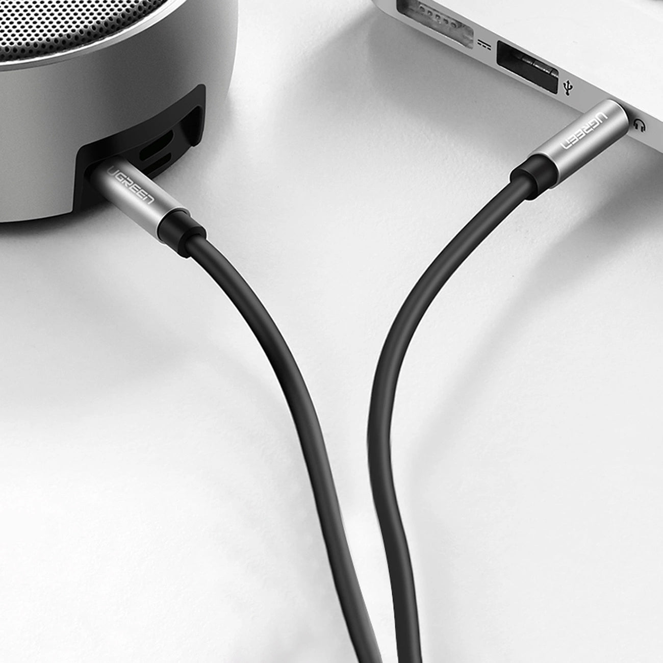 Audio Cable 3.5mm - 3.5mm UGREEN AV119, 1m, Black 