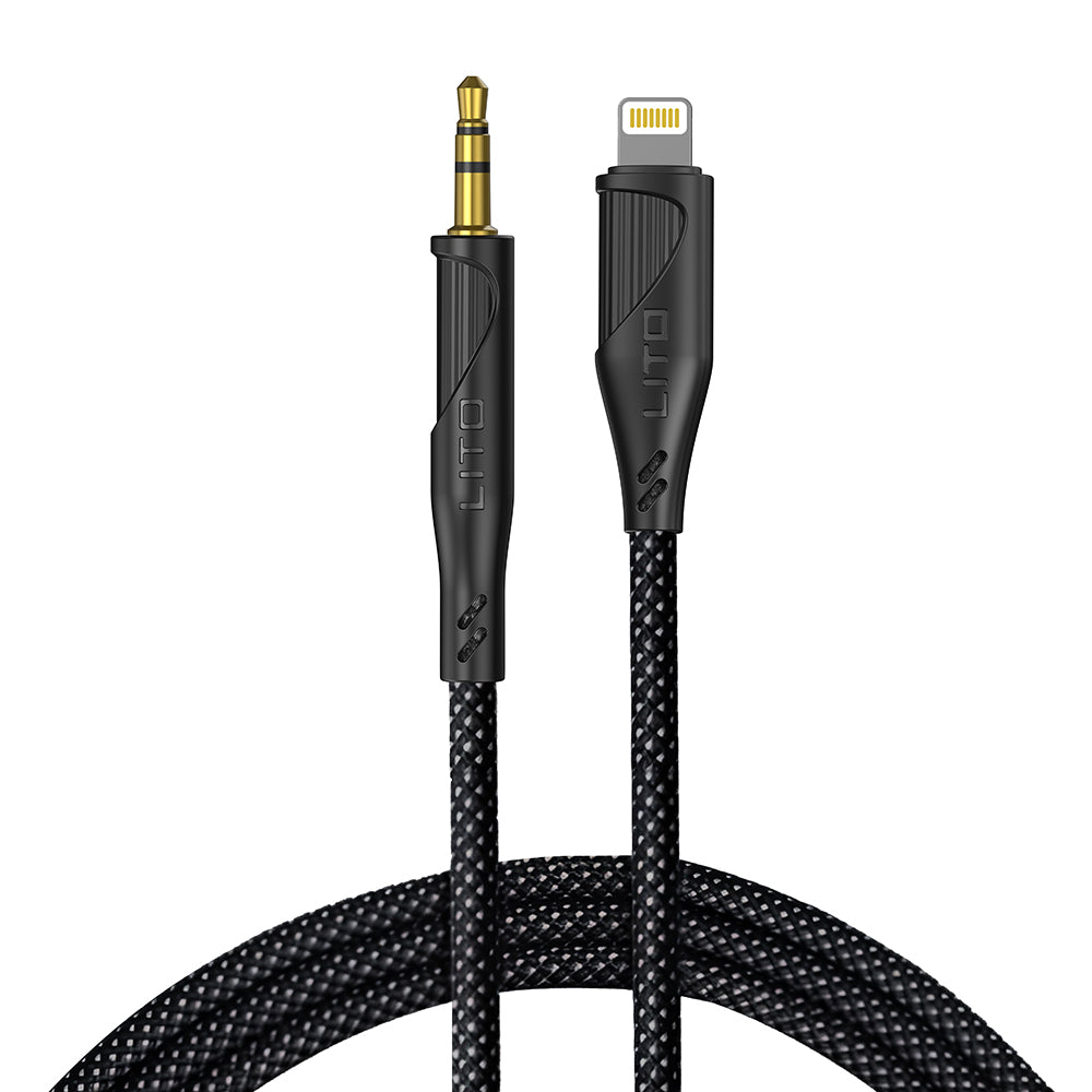 Audio Kabel Lightning - 3.5mm Lito LA02, 1m, Zwart