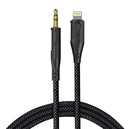 Audio Kabel Lightning - 3.5mm Lito LA02, 1m, Zwart