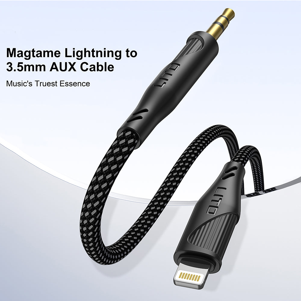 Audio Kabel Lightning - 3.5mm Lito LA02, 1m, Zwart