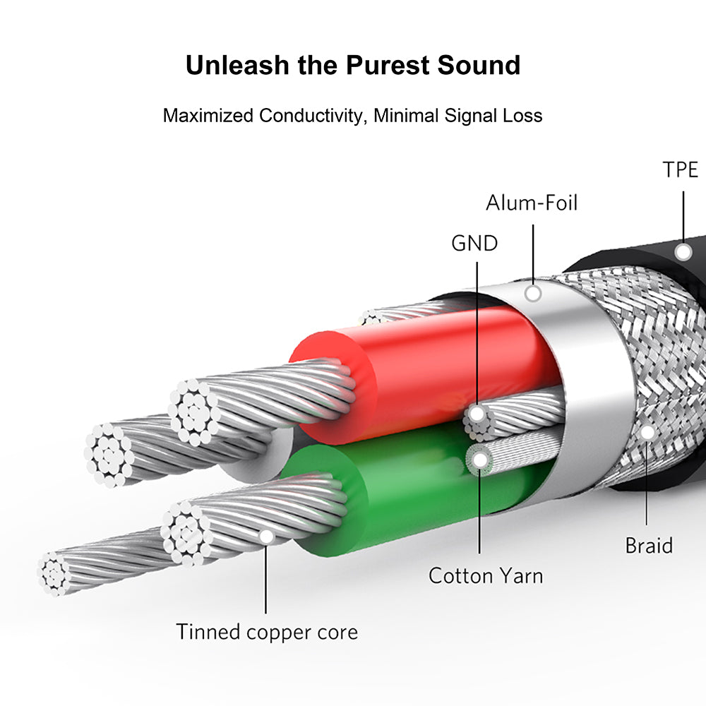 Audio Kabel Lightning - 3.5mm Lito LA02, 1m, Zwart