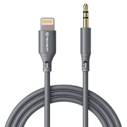 Audio Kabel Lightning - 3.5mm Techsuit AC5 SoundFlex, 1m, Grijs