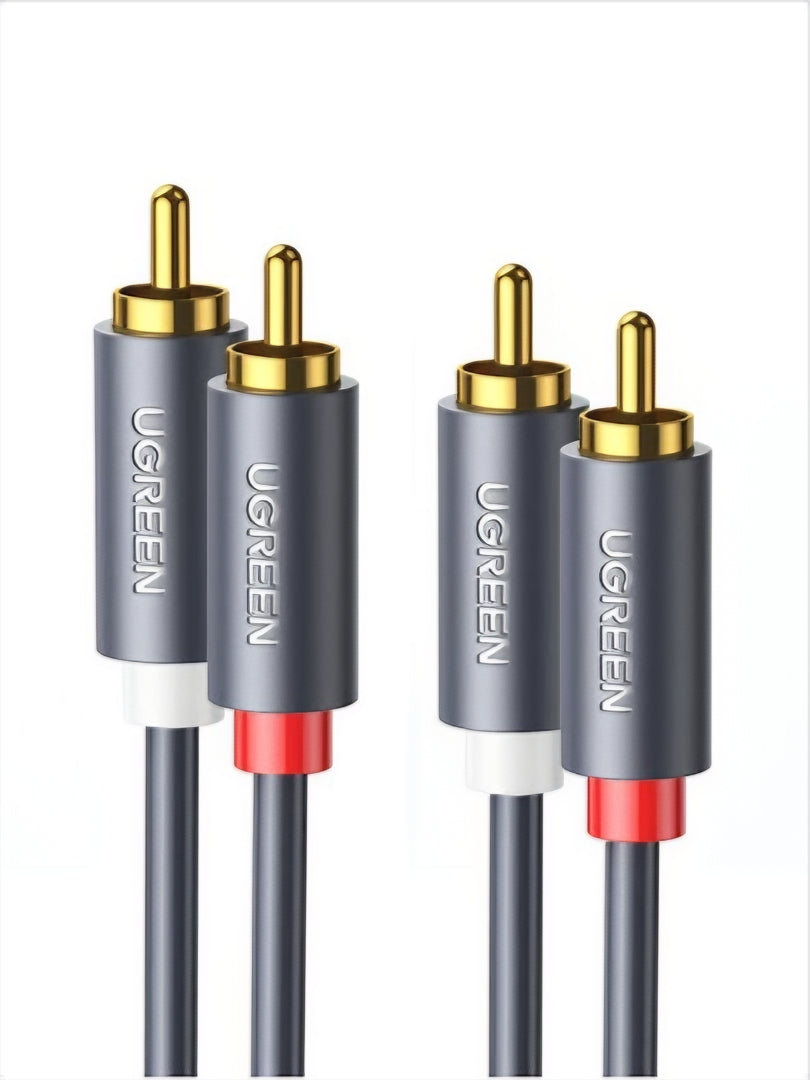 Audio Kabel UGREEN AV104, 2 x RCA - 2 x RCA, 3m, Zwart