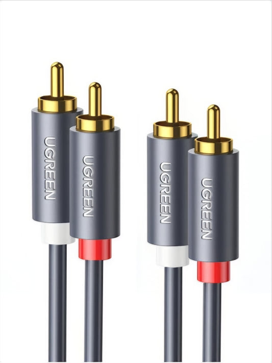 Audio Kabel UGREEN AV104, 2 x RCA - 2 x RCA, 3m, Zwart