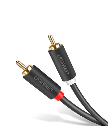 Audio Kabel UGREEN AV104, 2 x RCA - 2 x RCA, 2m, Zwart