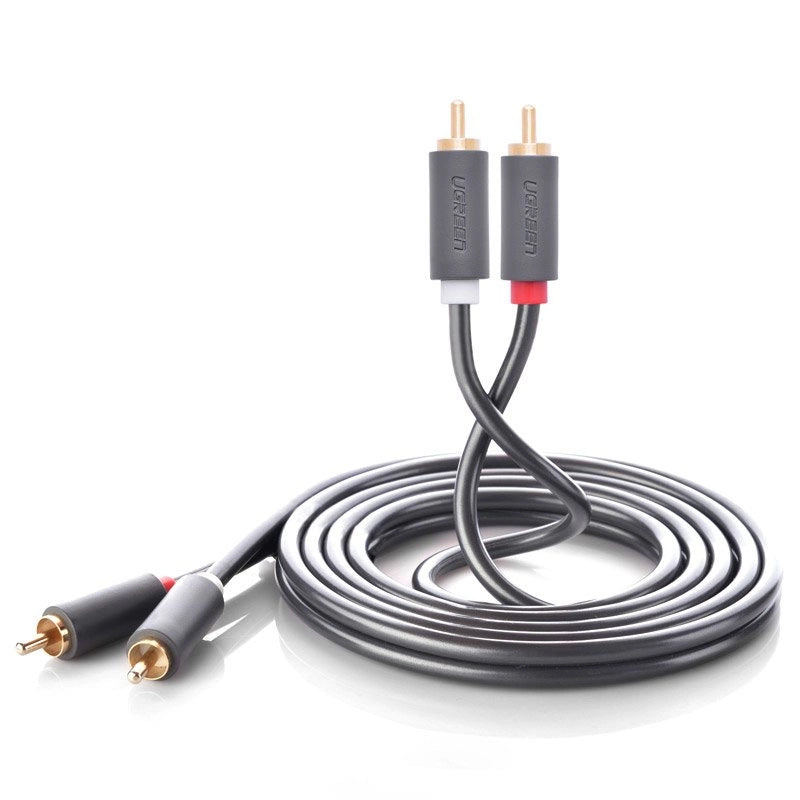 Audio Kabel UGREEN AV104, 2 x RCA - 2 x RCA, 2m, Zwart