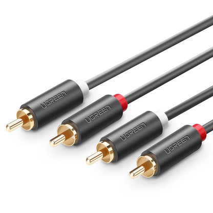 Audio Kabel UGREEN AV104, 2 x RCA - 2 x RCA, 2m, Zwart