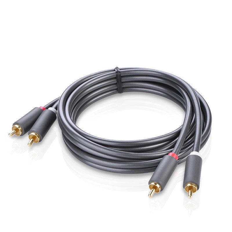 Audio Kabel UGREEN AV104, 2 x RCA - 2 x RCA, 2m, Zwart