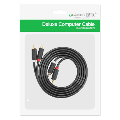 Audio Kabel UGREEN AV104, 2 x RCA - 2 x RCA, 2m, Zwart