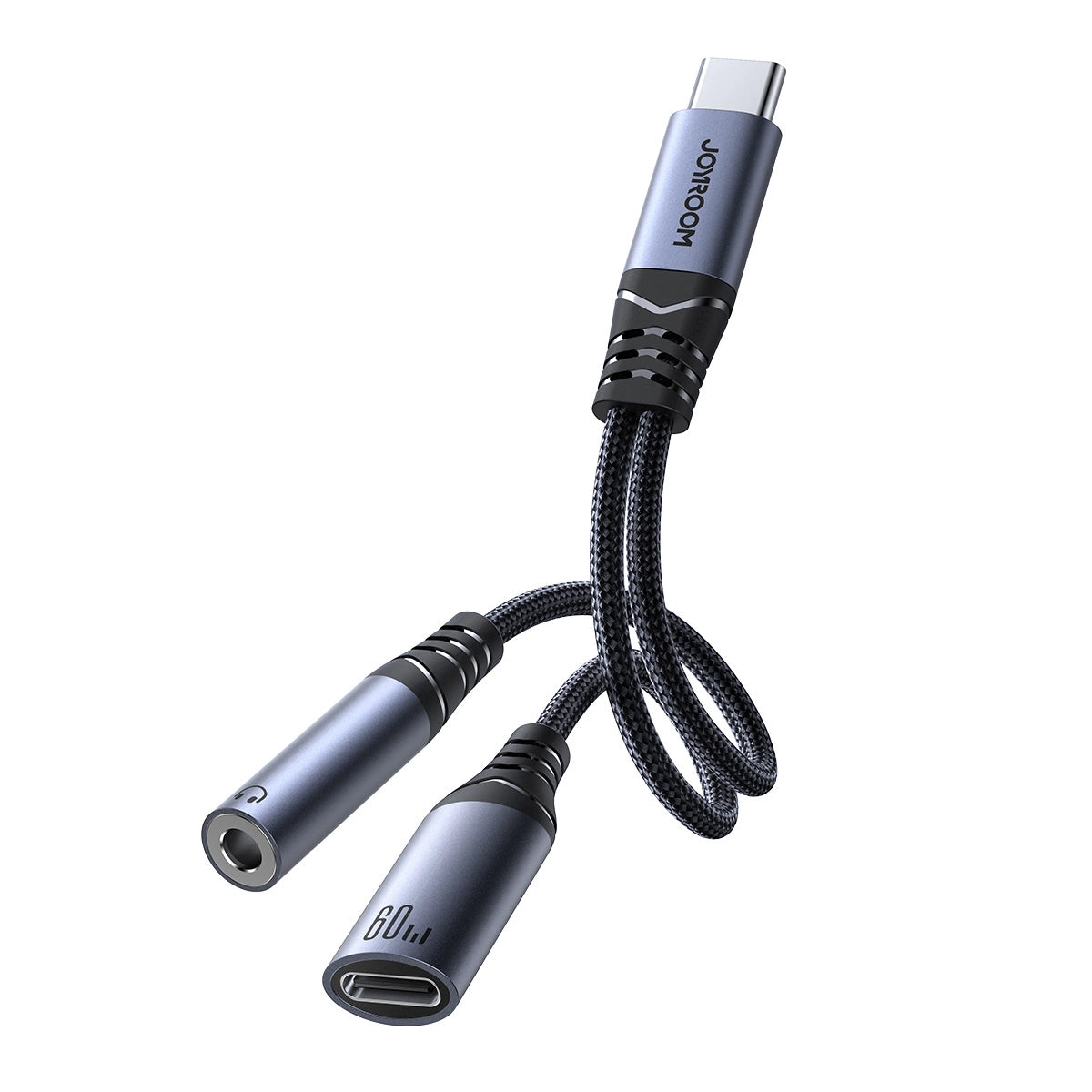 Audio Kabel USB-C - 3.5mm / USB-C Joyroom SY-C02, 0.14m, Zwart