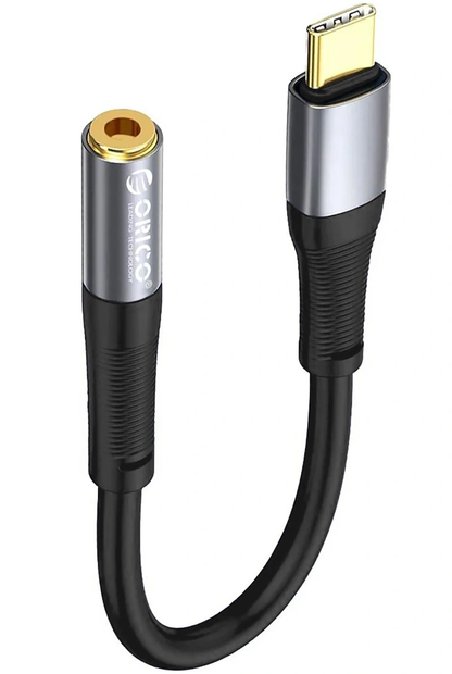 USB-C-audioadapter - 3,5 mm Orico AXC-02, zwart