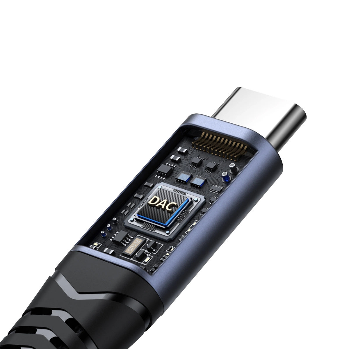 Audio Kabel USB-C - 3.5mm / USB-C Joyroom SY-C02, 0.14m, Zwart
