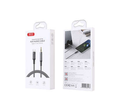 Audio Kabel USB-C - 3.5mm XO Design NB-R279B, 1m, Zwart