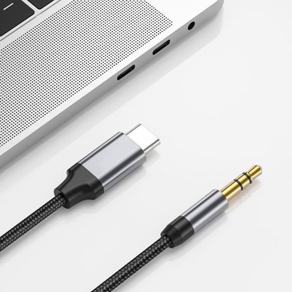 Audio Kabel USB-C - 3.5mm Techsuit AC9 SoundShell, 1.5m, Grijs