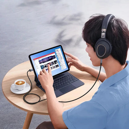 Audio Kabel USB-C - 3.5mm Techsuit AC9 SoundShell, 1.5m, Grijs