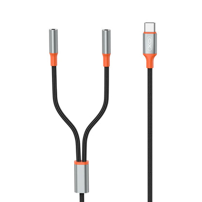 USB-C Audio Cable - 2 x 3.5mm XO Design NB-R269B, 1.2m, Black