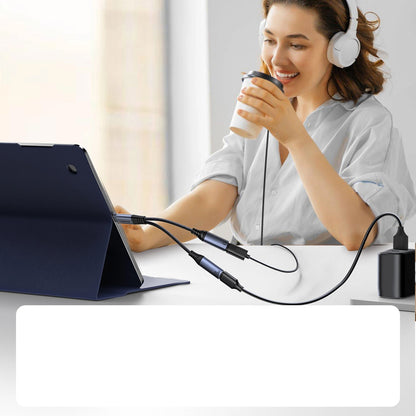 Audio USB-C Kabel - 2 x USB-C Joyroom SY-C03, 0.14m, Zwart