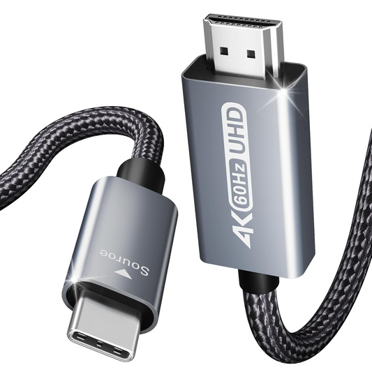 USB-C naar HDMI Audio- en Videokabel Benfei, 0,9m, Grijs