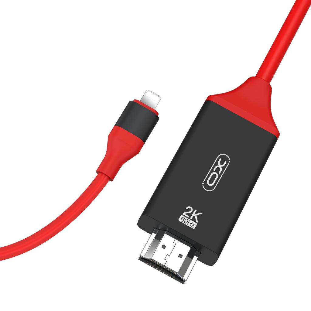 Audio- en Videokabel Lightning - HDMI XO Design GB006, 1.8m, Rood