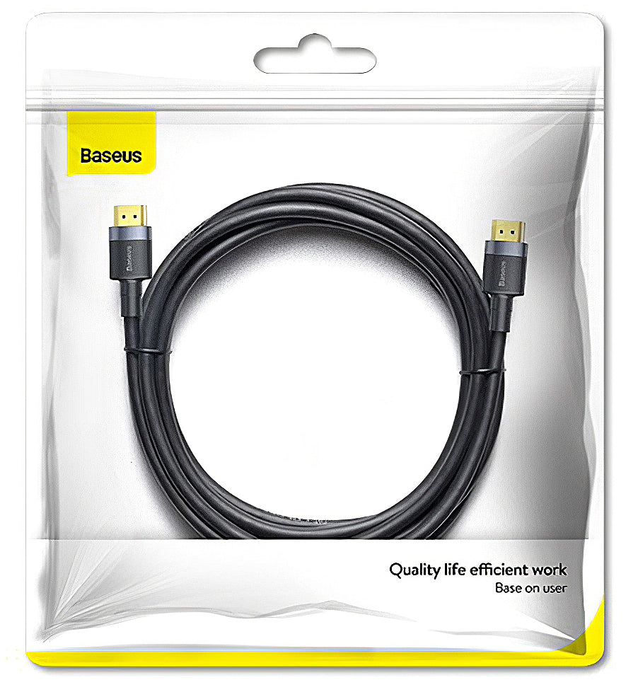 Baseus Videokabel, HDMI - HDMI, 4K, 1m, Zwart CADKLF-E01 