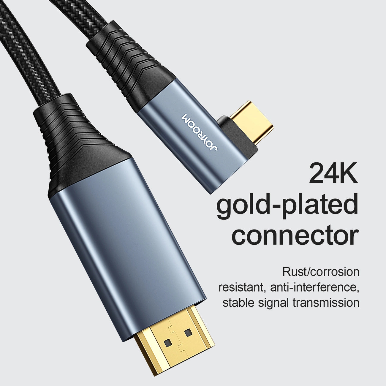 Audio- en Videokabel USB-C - HDMI Joyroom SY-20C1 Angled, 2m, Gri