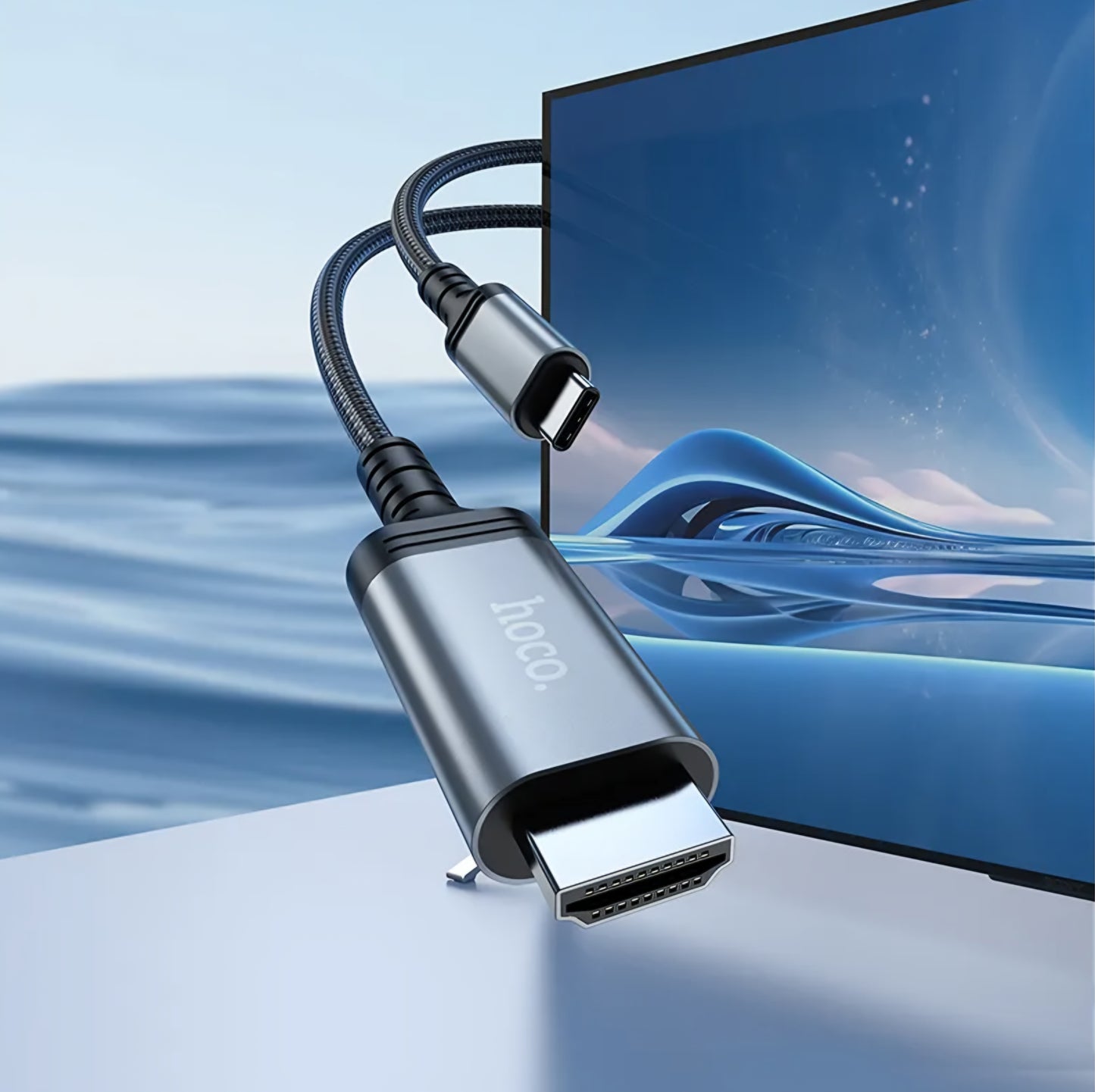 Audio- en Videokabel USB-C - HDMI HOCO UA43, 1.8m, Gri