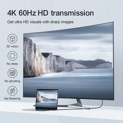 Audio- en Videokabel USB-C - HDMI Joyroom SY-20C1 Angled, 2m, Gri