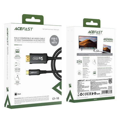 Audio- en Videokabel USB-C - HDMI Acefast C1-10, 1.8m, Zwart