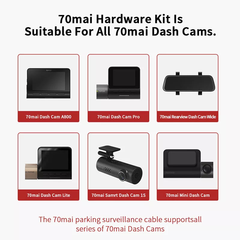 Hardwire 70mai Midrive-kit UP02, microUSB, 3m