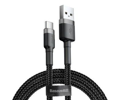 Data and Charging Cable USB-A - USB-C Baseus Cafule, 18W, 2m, Grey CATKLF-CG1