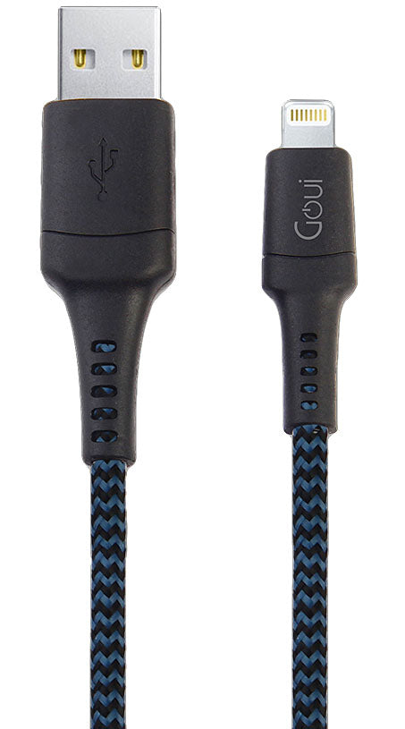 Data- en oplaadkabel USB-A - Lightning Goui Tough, 18W, 1,5m, Blauw G-LC15-8PINBK