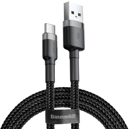 Data and Charging Cable USB-A - USB-C Baseus Cafule, 60W, 1m, Gray CATKLF-BG1 CATKLF-BG1