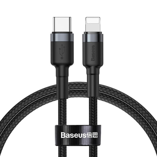 Data and Charging Cable USB-C - Lightning Baseus Cafule, 18W, 1m, Grey CATLKLF-G1