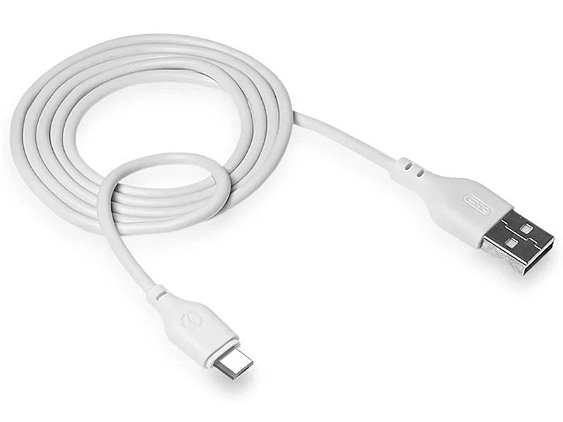 USB-A - microUSB Data en Oplaadkabel XO Design NB103, 18W, 2m, Wit