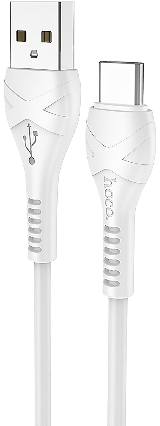 Data- en Oplaadkabel USB-A - USB-C HOCO X37, 18W, 1m, Wit