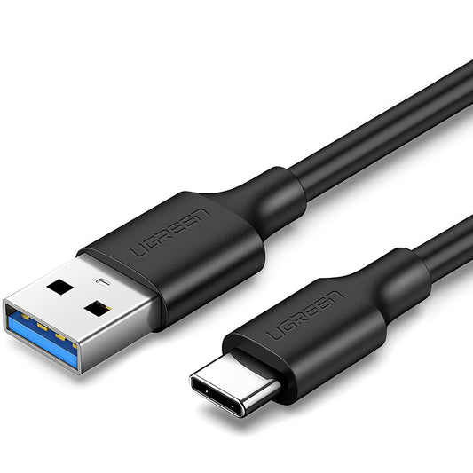 USB-A - USB-C Data en Oplaadkabel UGREEN US184, 60W, 2m, Zwart