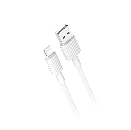 Data- en Oplaadkabel USB-A - Lightning XO Design NB156, 18W, 1m, Wit