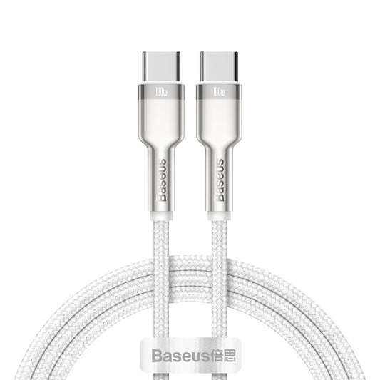 USB-C Data and Charging Cable - USB-C Baseus Cafule Metal Series, 100W, 1m, White CATJK-C02