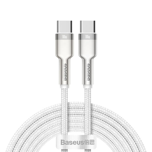 Data and Charging Cable USB-C - USB-C Baseus Cafule, 100W, 2m, White CATJK-D02 