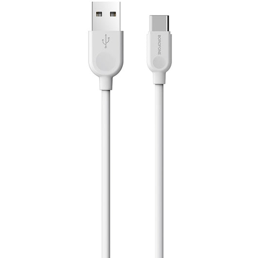 Gegevens- en oplaadkabel USB-A - USB-C Borofone BX14 LinkJet BX14, 18W, 2m, Wit