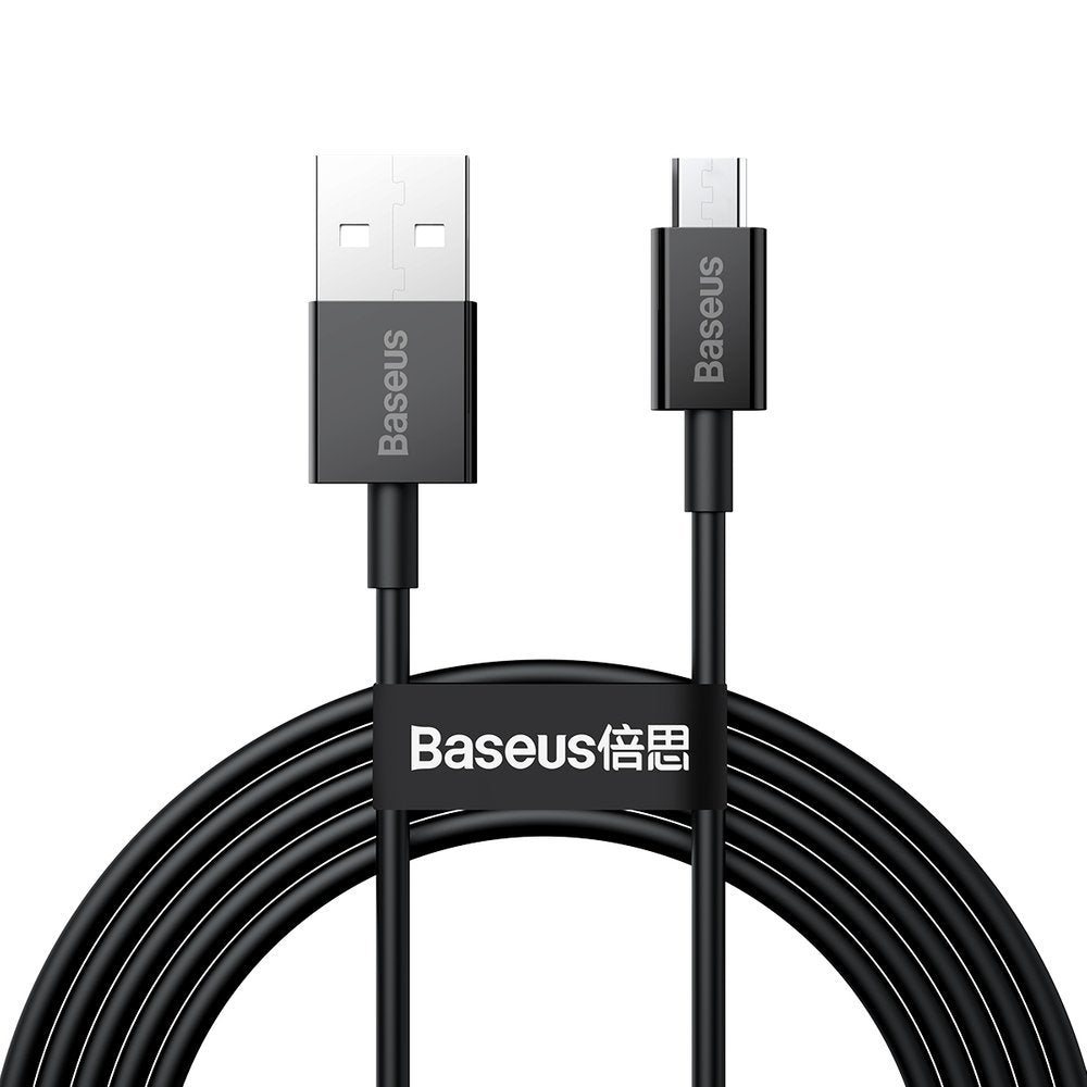 Data and Charging Cable USB-A - microUSB Baseus Superior Series, 18W, 1m, Black CAMYS-01