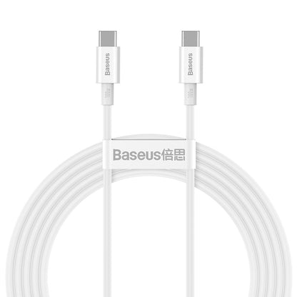 USB-C Data- en oplaadkabel - USB-C Baseus Superior Series, 100W, 2m, Wit CATYS-C02