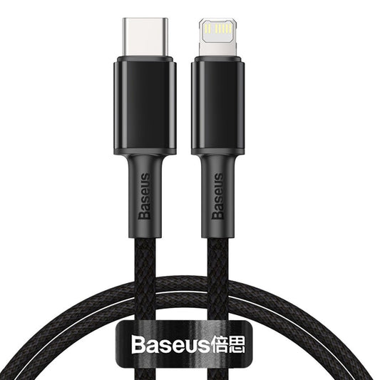 USB-C - Lightning Baseus High Density Braided Data and Charging Cable, 20W, 1m, Black CATLGD-01 CATLGD-01