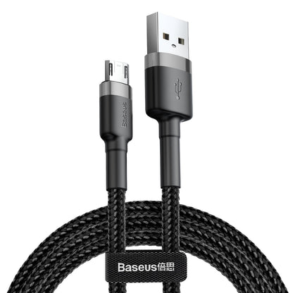 Data- en oplaadkabel USB-A - microUSB Baseus Cafule, 18W, 1m, Grijs CAMKLF-BG1