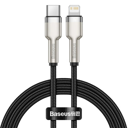 Data and Charging Cable USB-C - Lightning Baseus Cafule Metal Series, 20W, 1m, Black CATLJK-A01