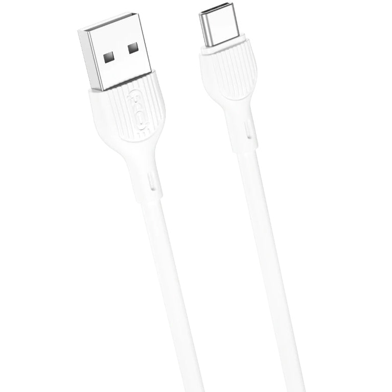 Data- en Oplaadkabel USB-A - USB-C XO Design NB200, 10W, 1m, Wit