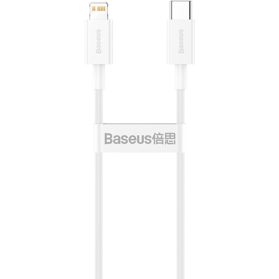 Data and Charging Cable USB-C - Lightning Baseus Superior Series, 20W, 0.25m, White CATLYS-02 