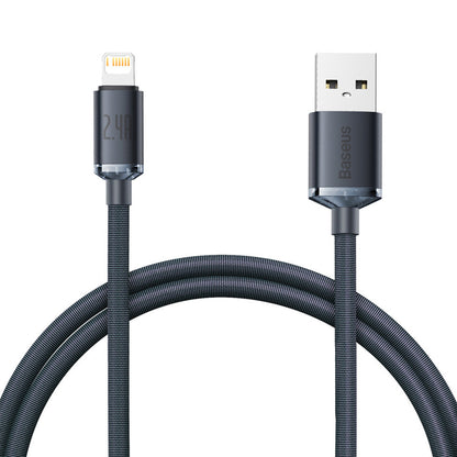 Data and Charging Cable USB-A - Lightning Baseus Crystal Shine, 20W, 1.2m, Black