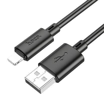 Gegevens- en oplaadkabel USB-A - Lightning HOCO X88, 18W, 1m, Zwart 