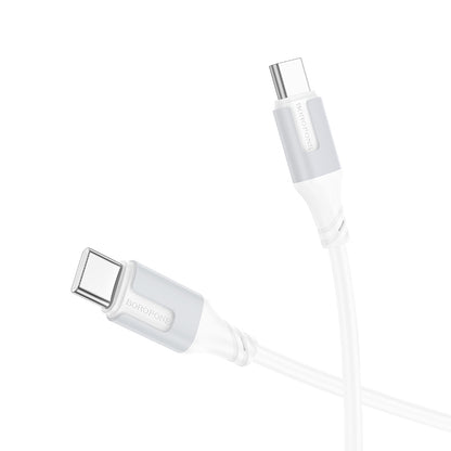 USB-C Data en Oplaadkabel - USB-C Borofone BX101 Creator, 60W, 1m, Wit